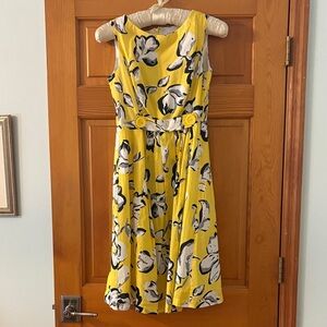 Robbie Bee Yellow Floral Dress